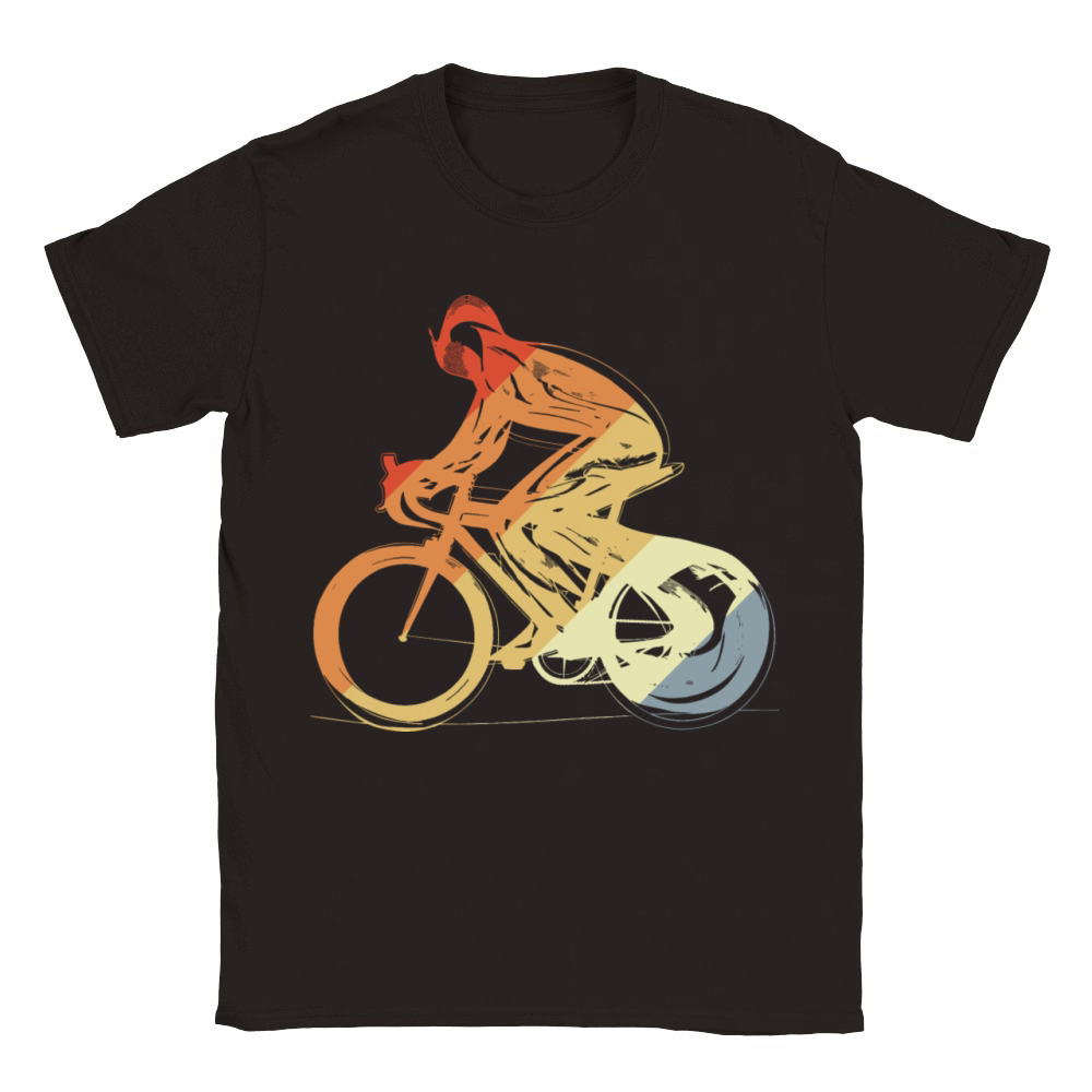 Cyclist Vintage Look Classic Kids Crewneck T-shirt