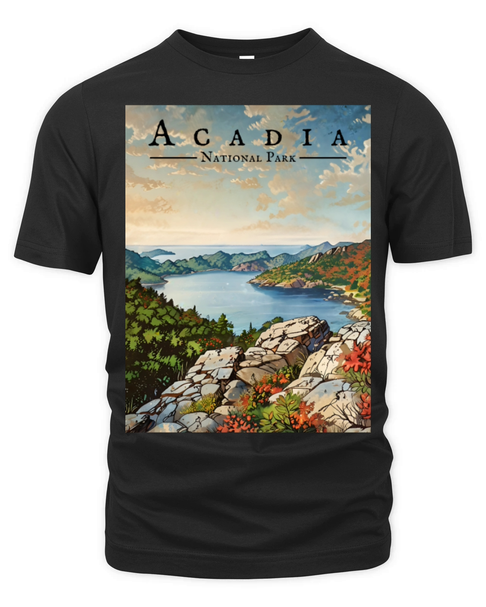 Jordan Pond Vista - Acadia National Park Organic Unisex T-shirt