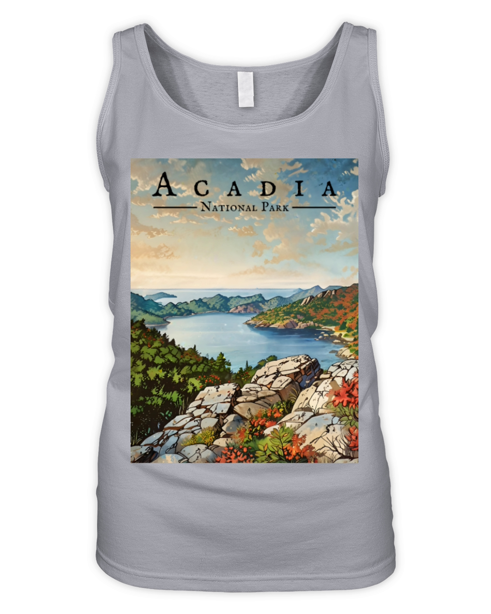 Jordan Pond Vista - Acadia National Park Organic Women's Tank Top