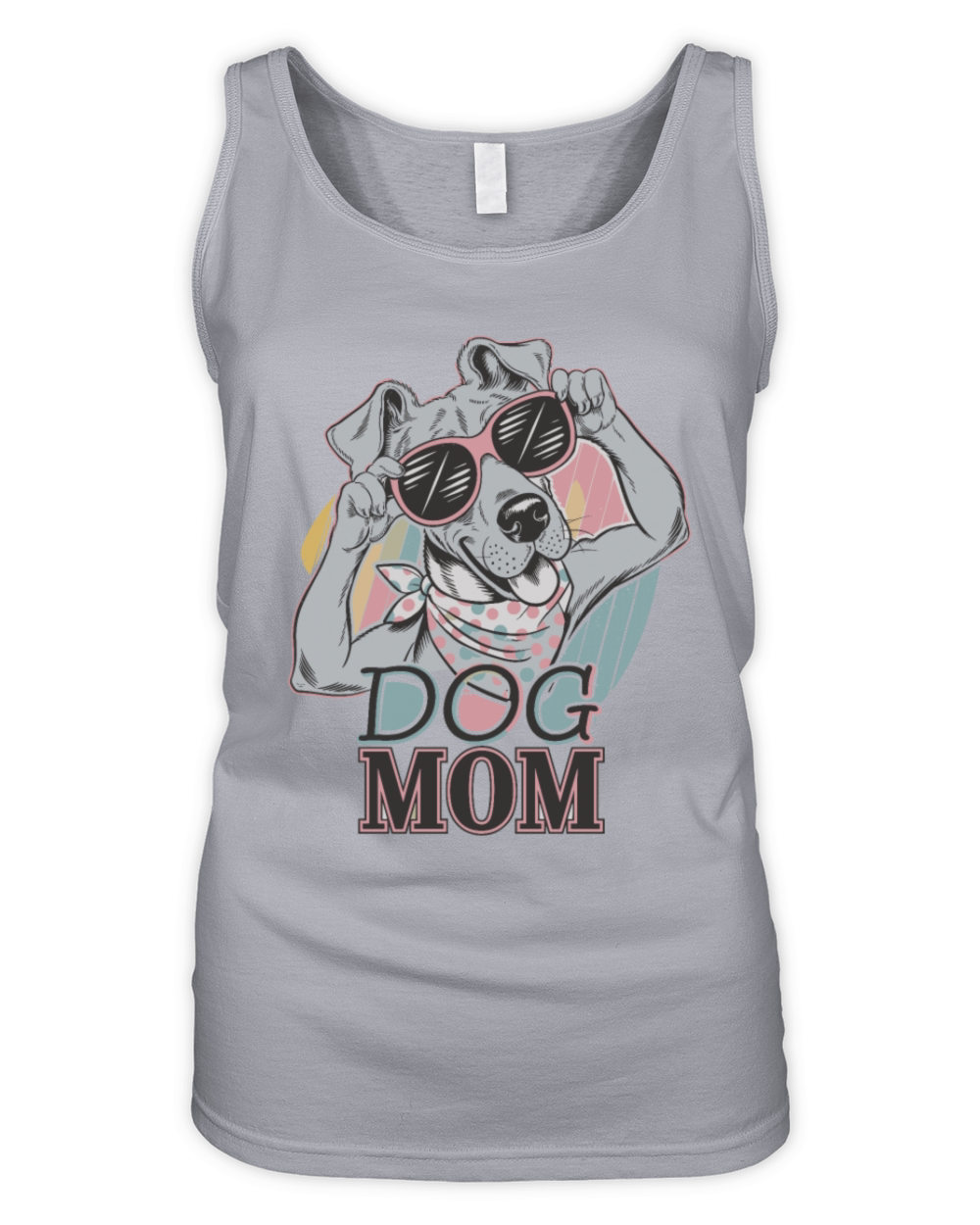 Retro Dog Mom Loving Dog Mom Desisig Organic Women's Tank Top