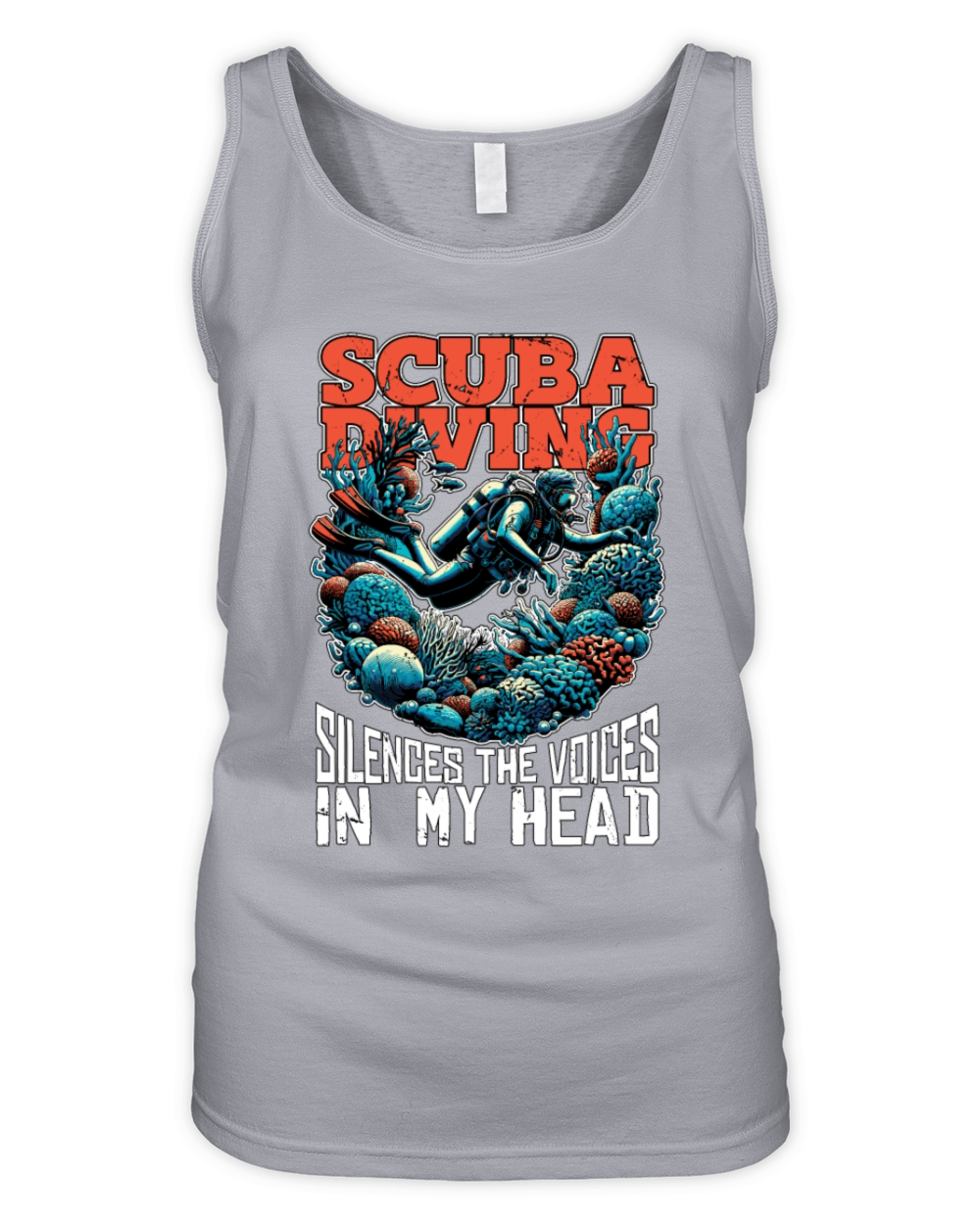 Scuba Diving Silences The Voices Water Sports Organic Women's Tank Top