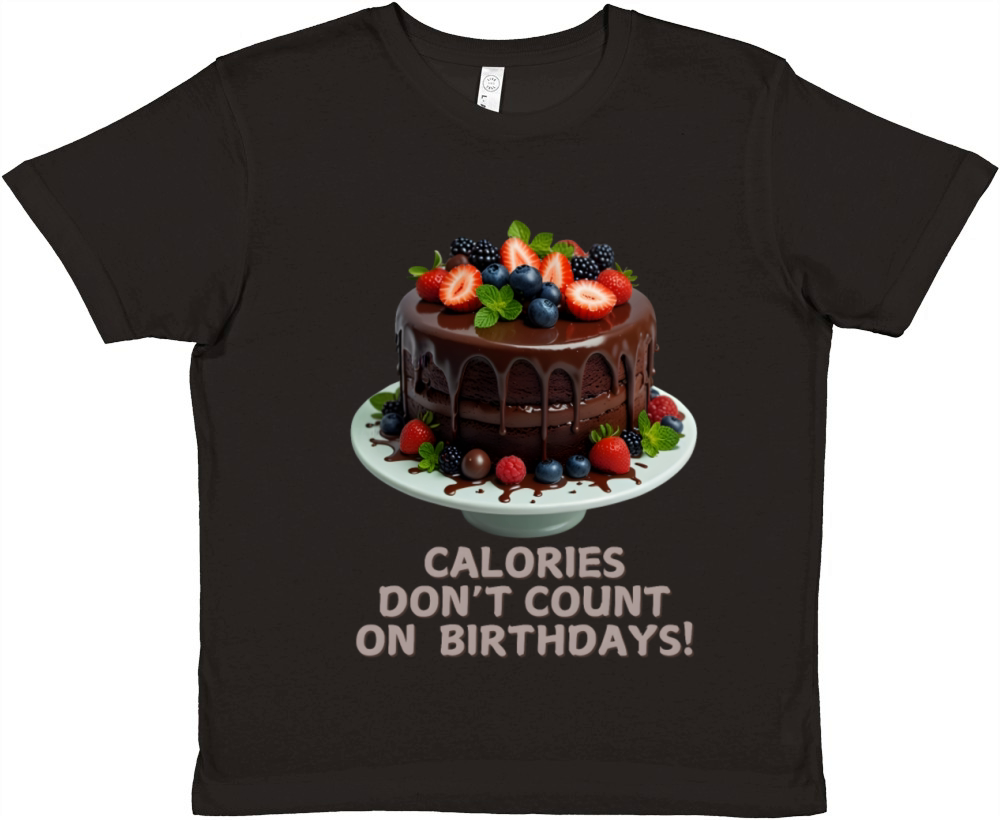 Calories Dont Count Cake Birthday Premium Kids Crewneck T-shirt