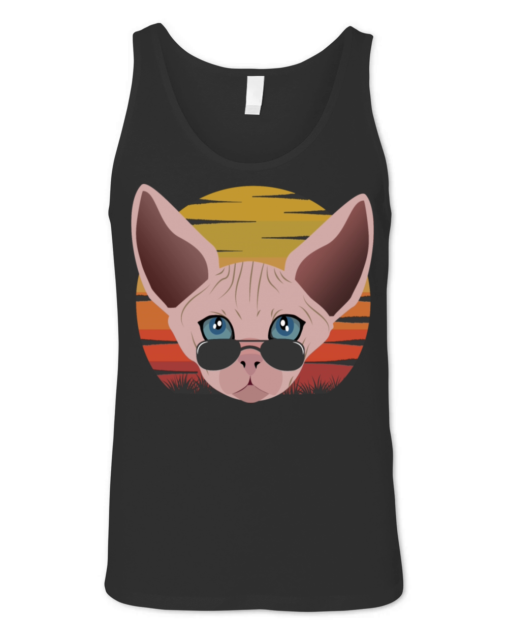sphinx cat sunset Unisex Jersey Tank