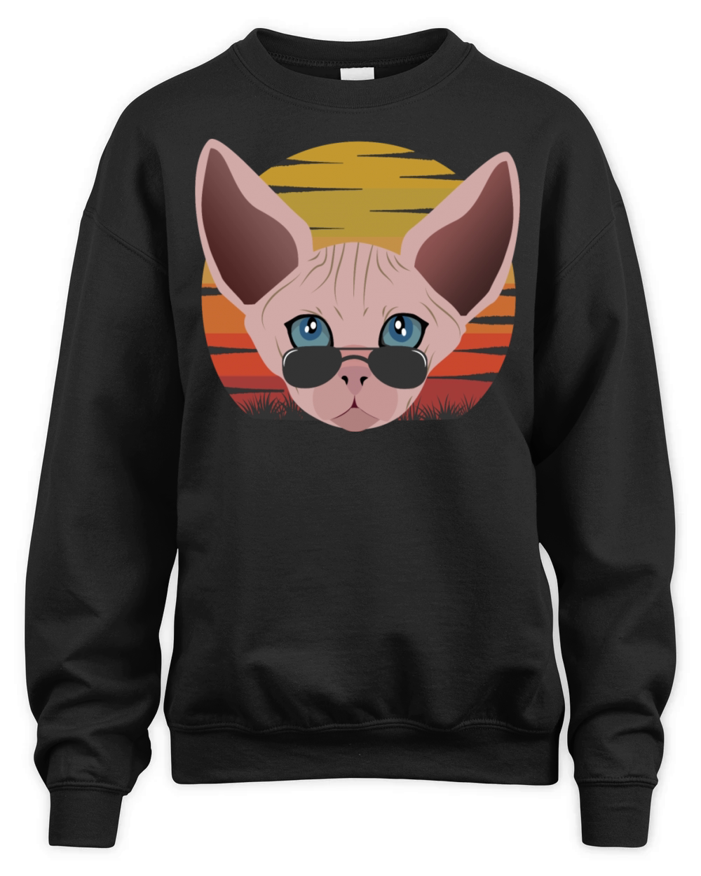 sphinx cat sunset Unisex Premium Crewneck Sweatshirt
