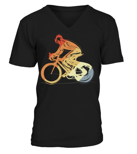 Cyclist Vintage Look V-Neck T-shirt