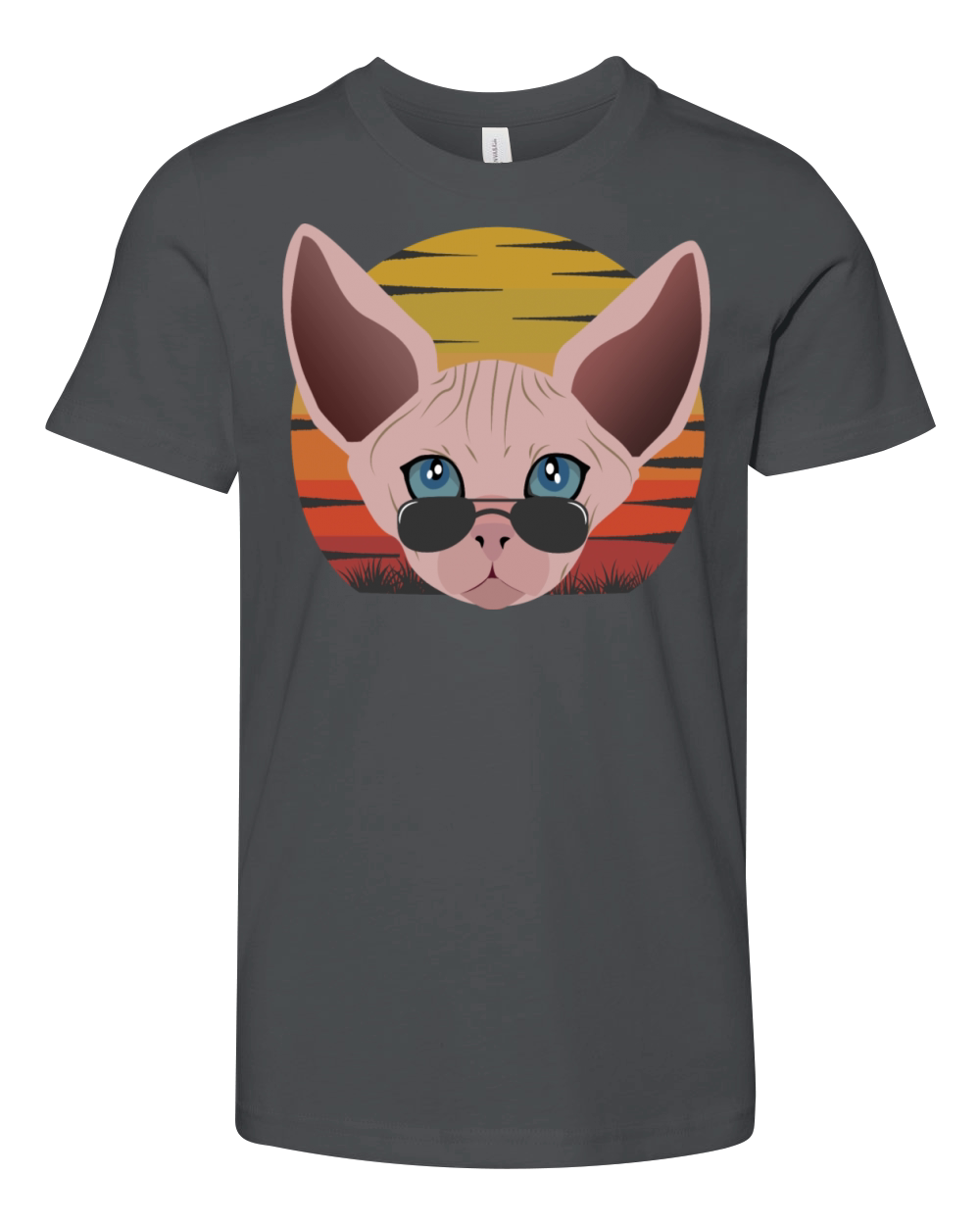 sphinx cat sunset Youth Unisex Jersey Tee