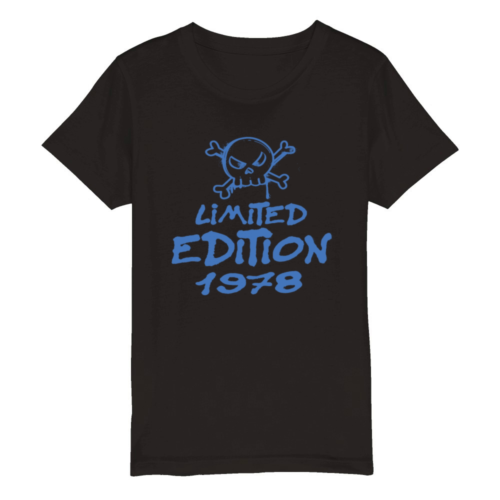 Limited Edition 1978 Birthday 1978 Born Organic Kids Crewneck T-shirt