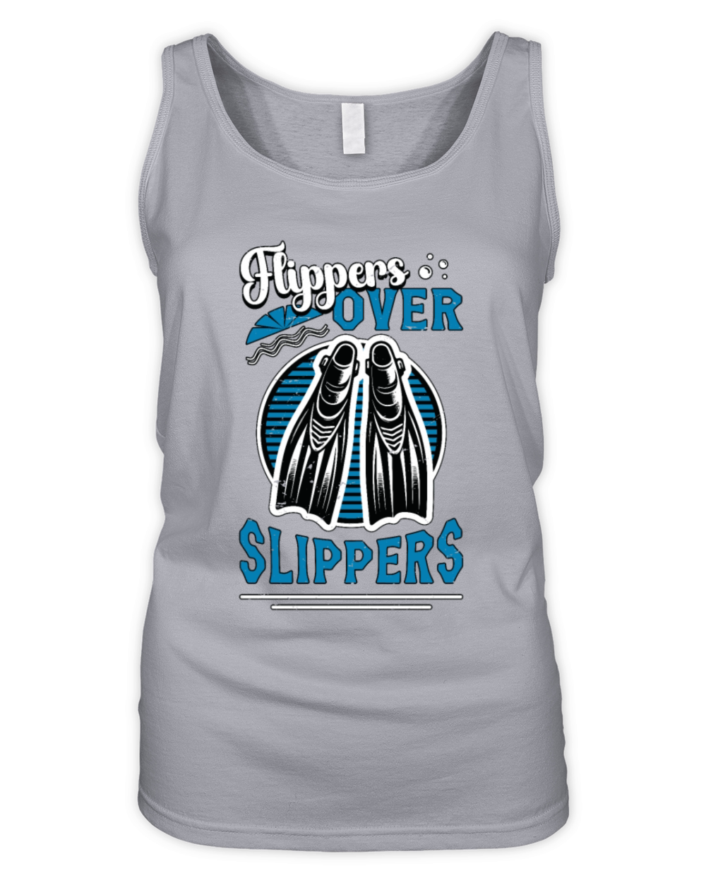 Scuba Diving Flippers Over Slippers Free Diving Organic Women's Tank Top