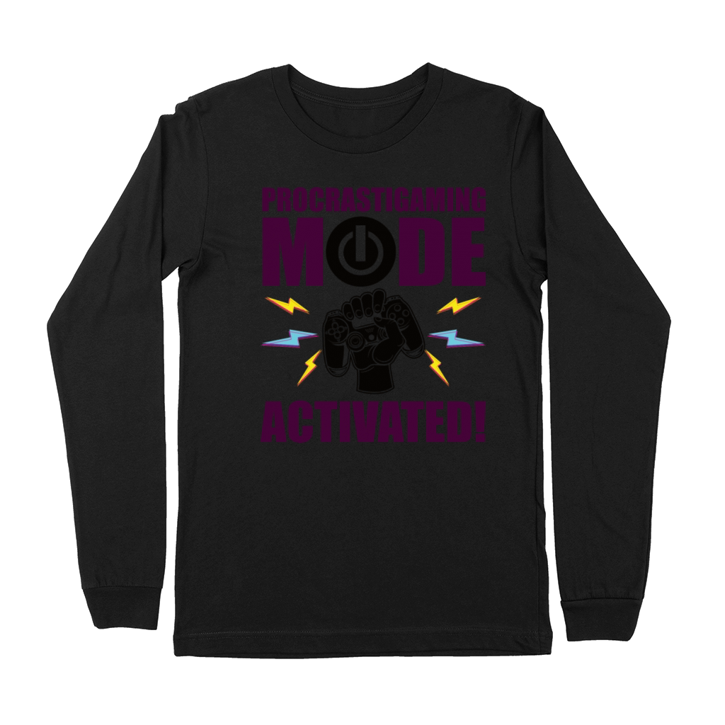 Gamer Procrastigame Mode Activated Game Premium Long Sleeve