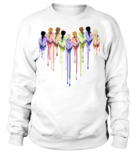 Women Heart Shape Watercolor Native American Sweatshirt Unisex