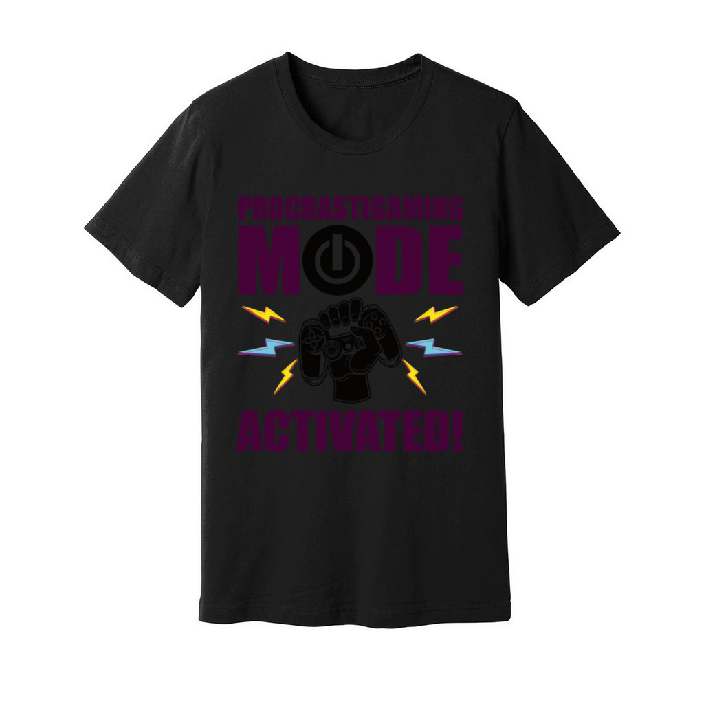 Gamer Procrastigame Mode Activated Game Unisex Jersey Tee