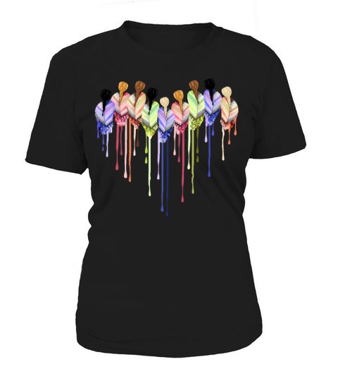 Women Heart Shape Watercolor Native American Women's T-Shirt