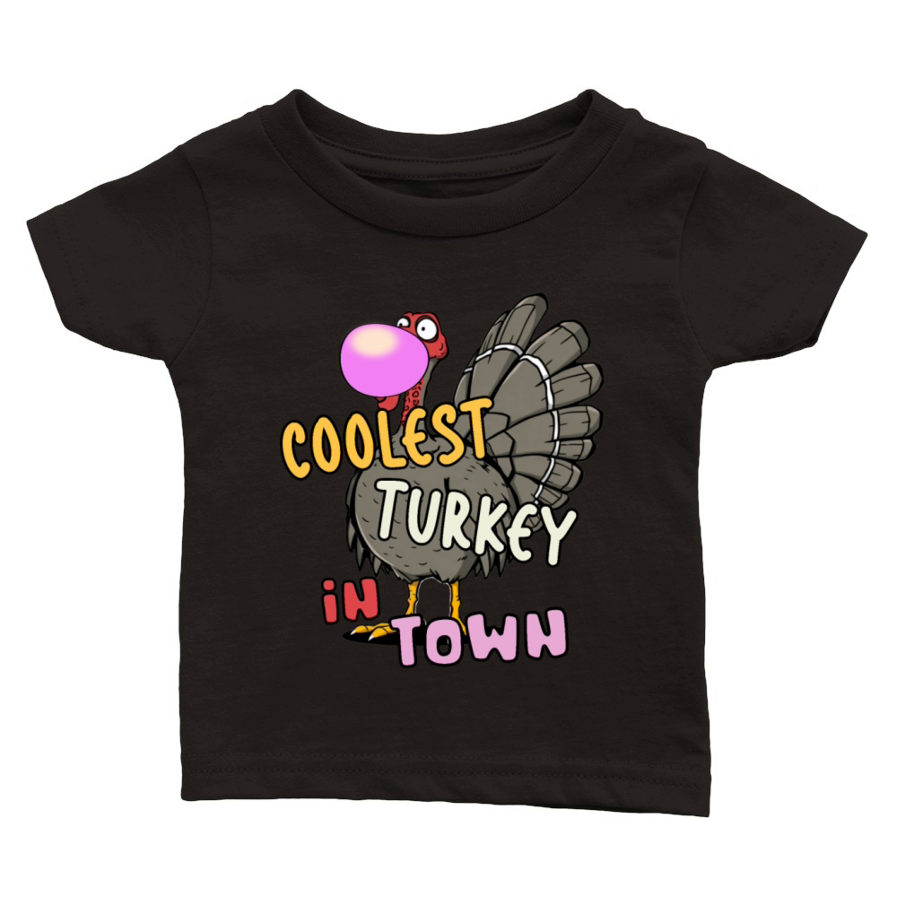 Coolest Turkey in Town Classic Baby Crewneck T-shirt