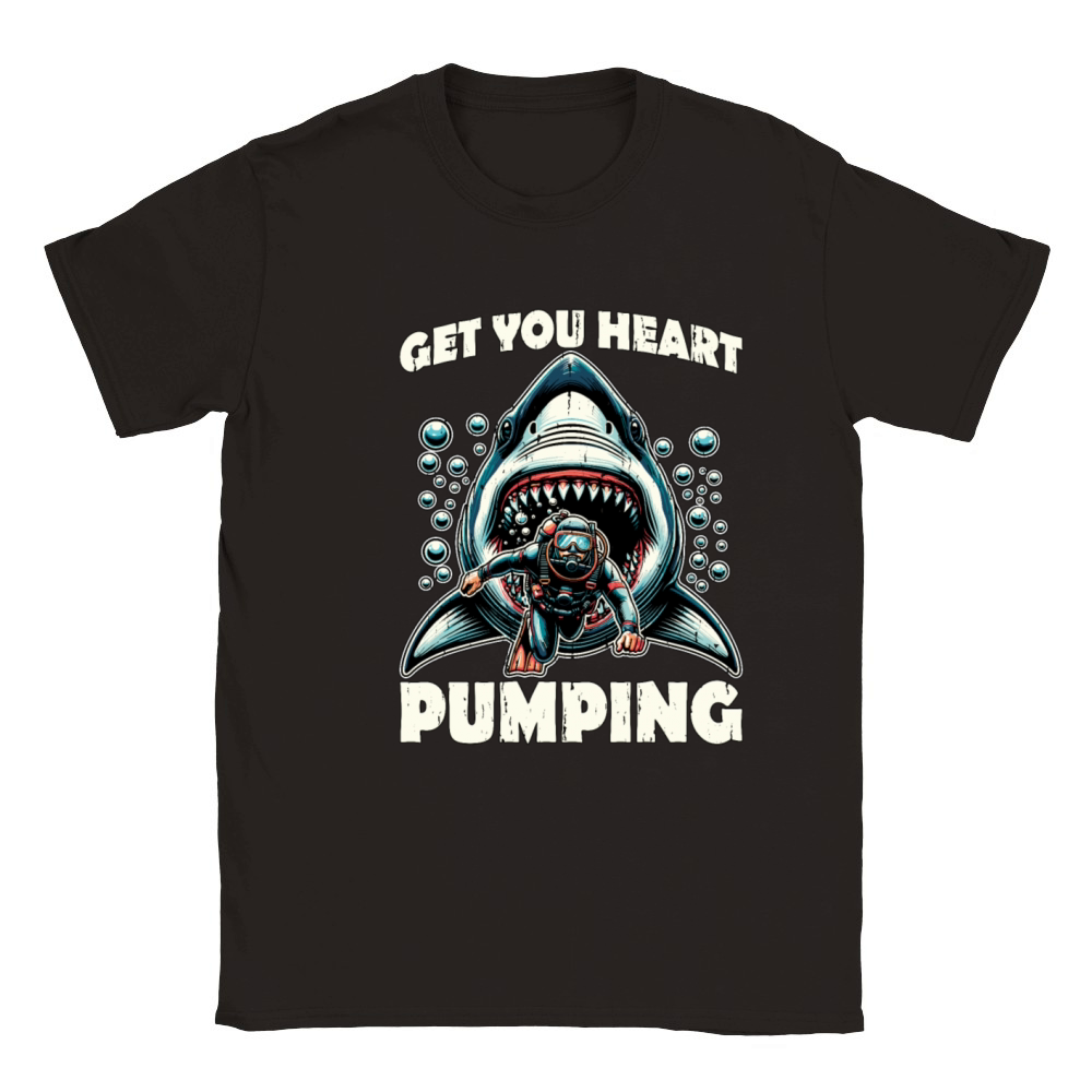 Scuba Diving Get Your Heart Pumping Loves Swimming Classic Kids Crewneck T-shirt