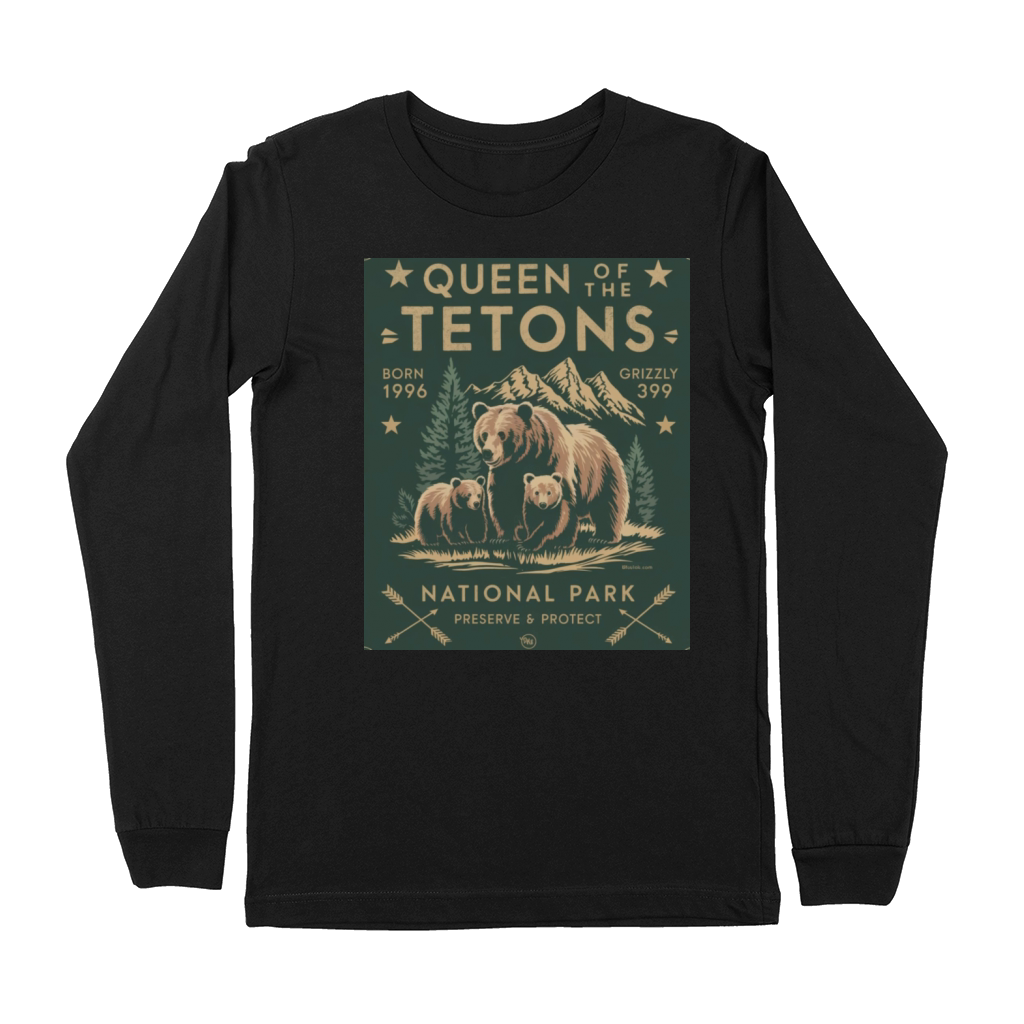 Queen of the Tetons National Park Grizzly 399 Premium Long Sleeve