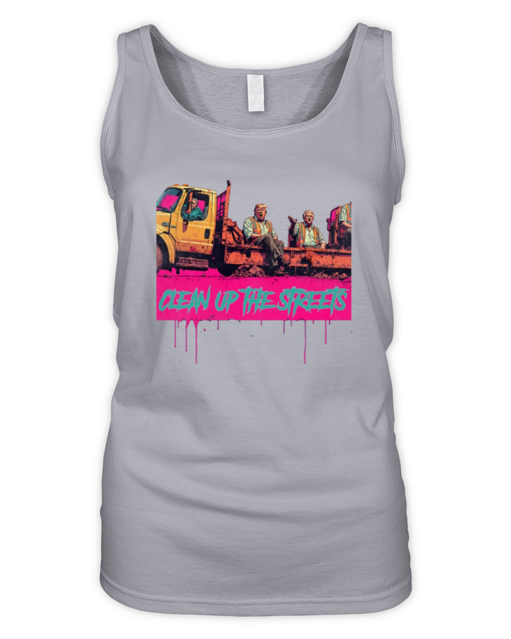 Clean up the streets Trump retro vintage Organic Women's Tank Top