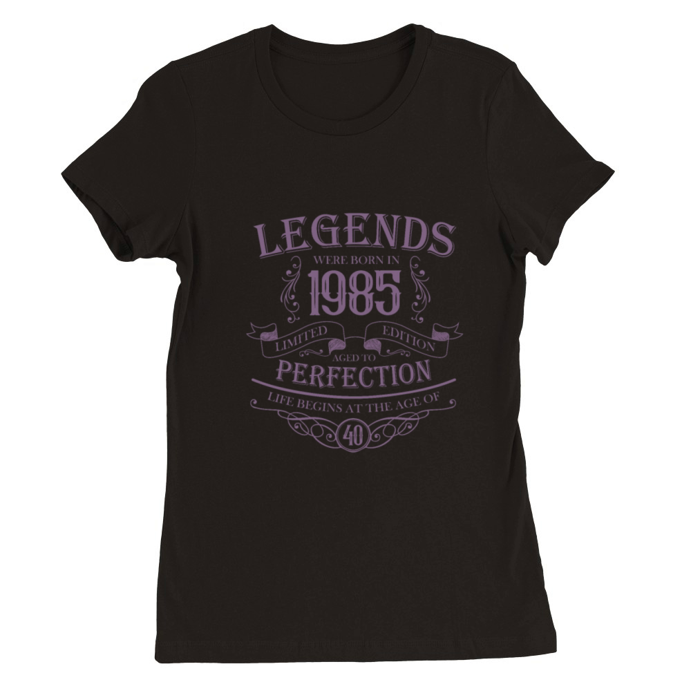 Born 1985 Aged to Perfection Vintage Premium Womens Crewneck T-shirt