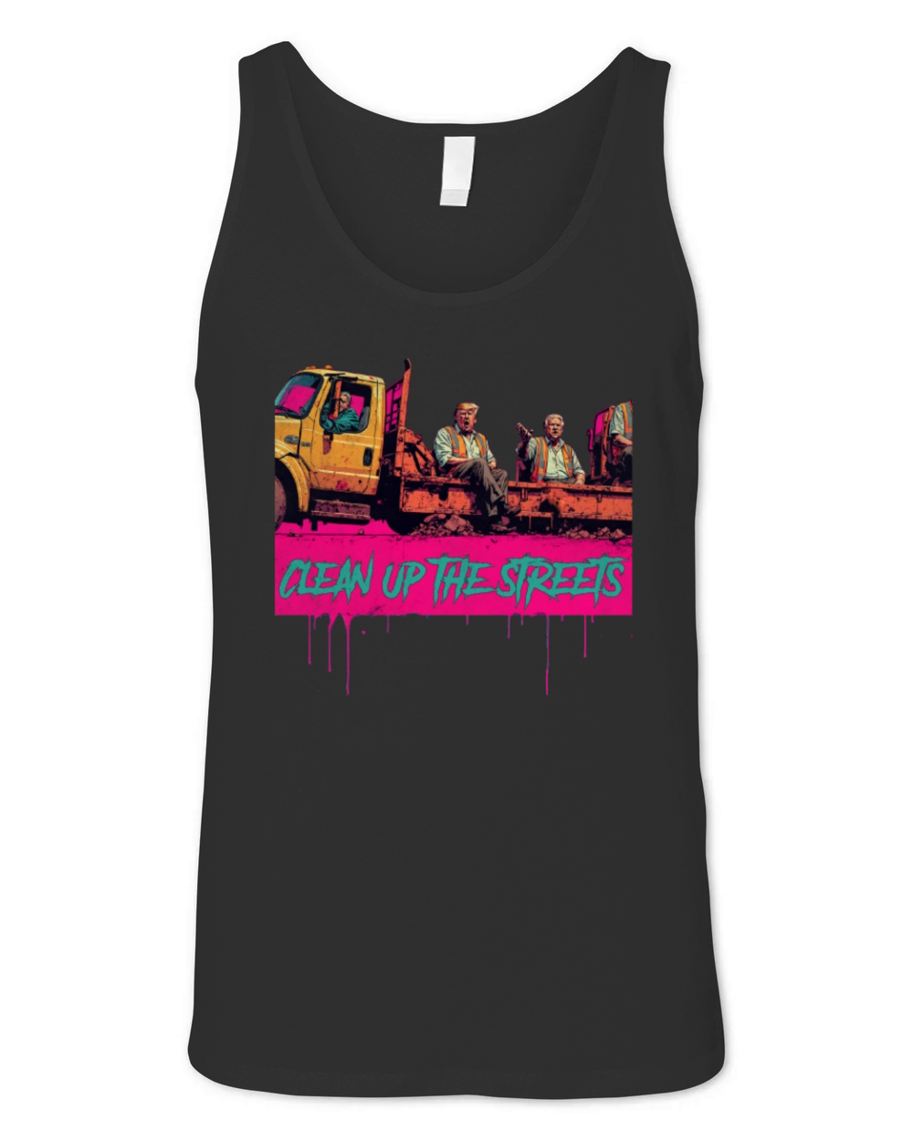 Clean up the streets Trump retro vintage Unisex Jersey Tank