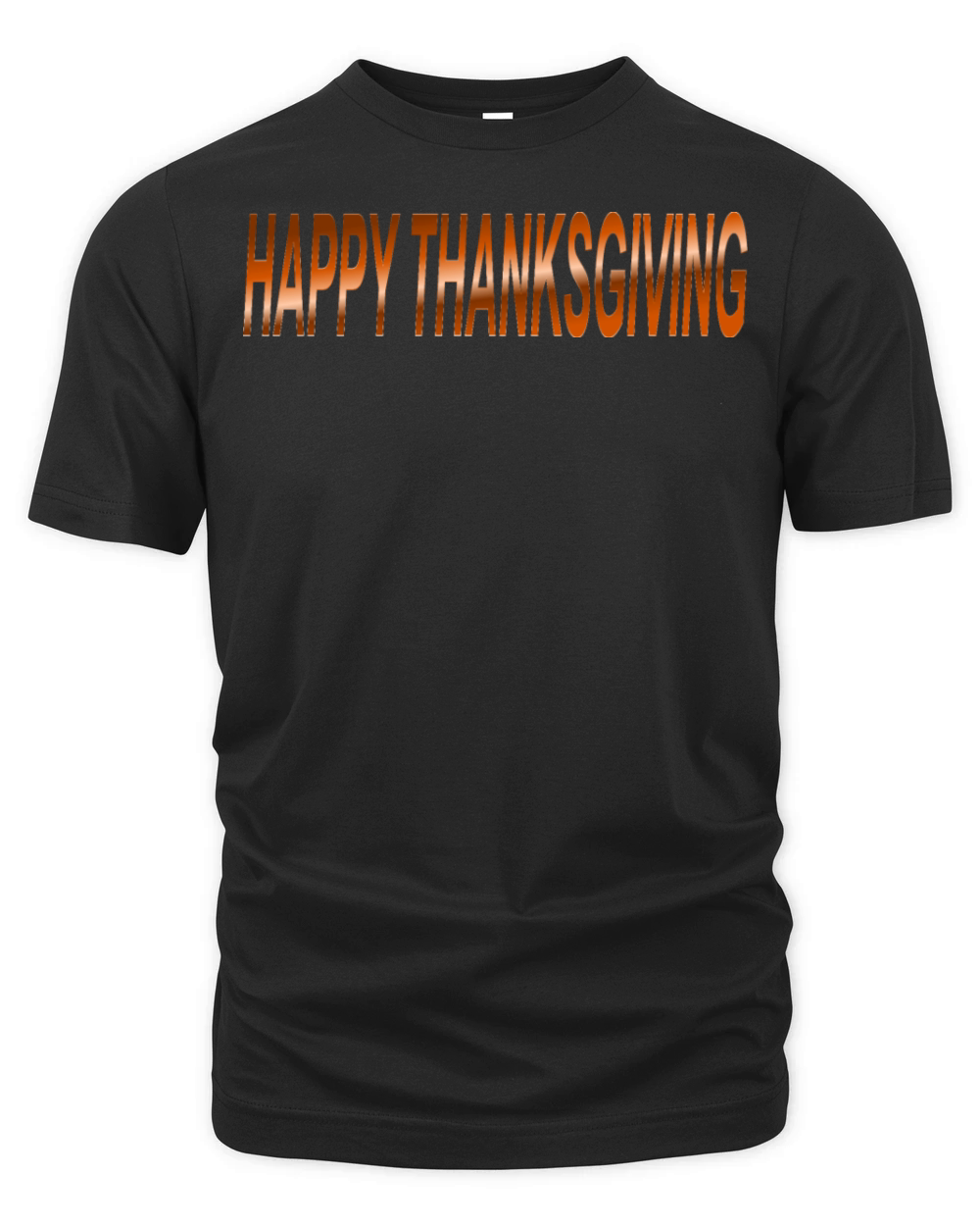 Festive "Happy Thanksgiving" Gradient Text Design Organic Unisex T-shirt