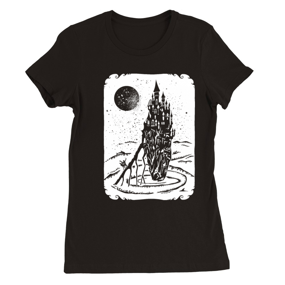 Vintage Fairy tail Castle sea Premium Womens Crewneck T-shirt