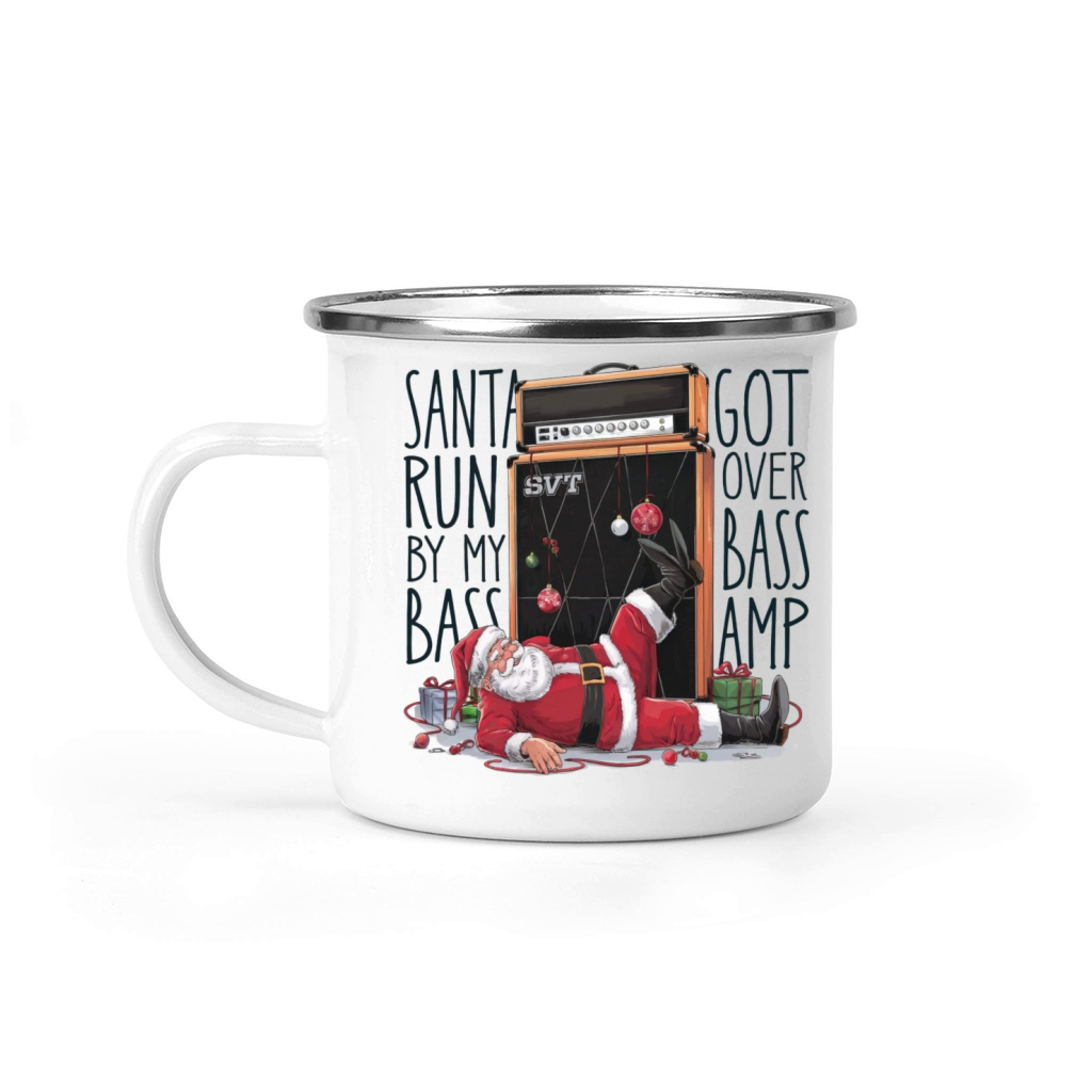 Santa got runover by my bass amp Camping Mug