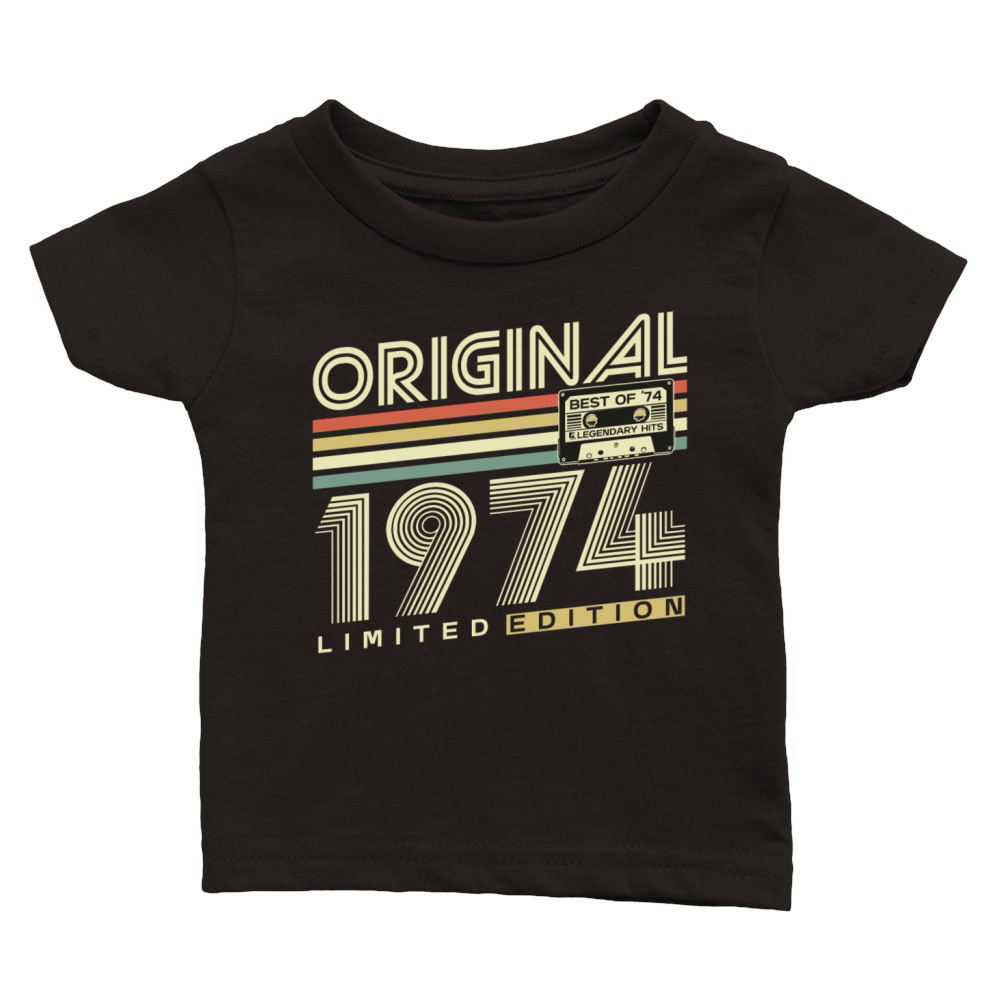 Original 1974 Vintage Retro 50th birthday Classic Baby Crewneck T-shirt