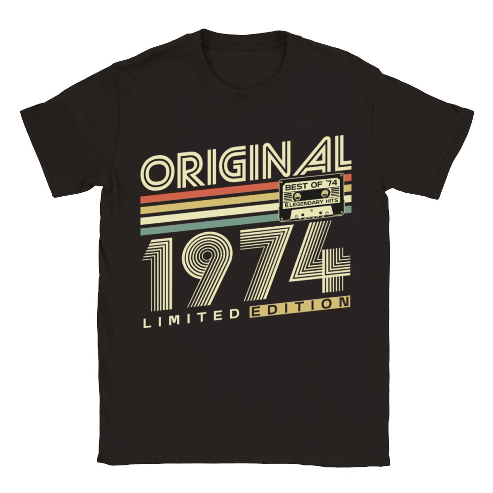Original 1974 Vintage Retro 50th birthday Classic Kids Crewneck T-shirt
