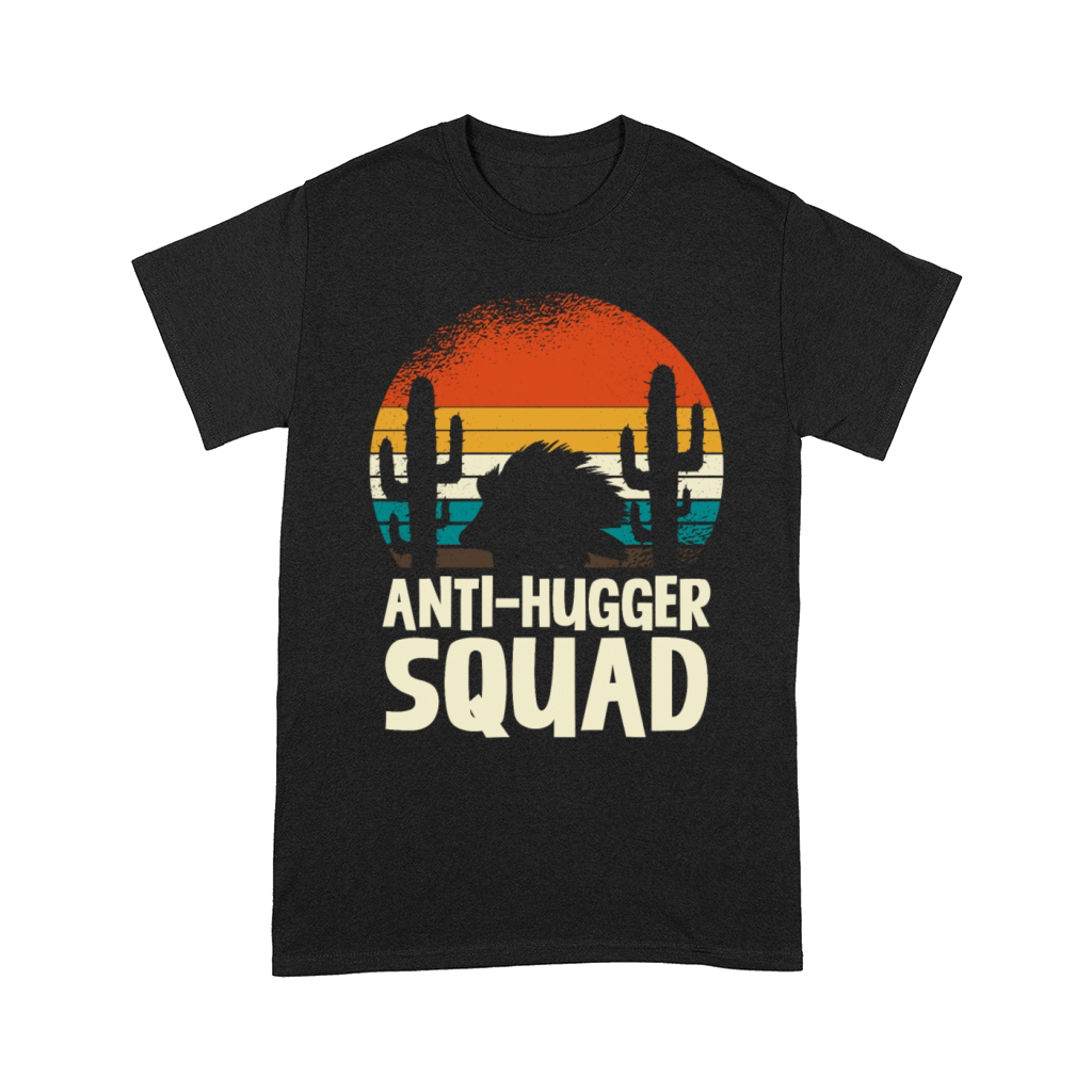 Retro Anti-Hugger Squad Porcupine Cactus Sunset Comfort T-shirt