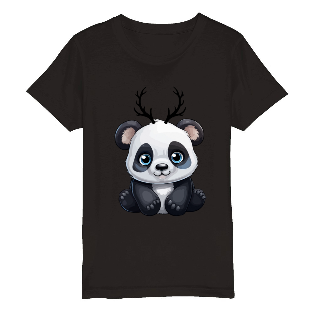 cute panda design gift for christmas Organic Kids Crewneck T-shirt