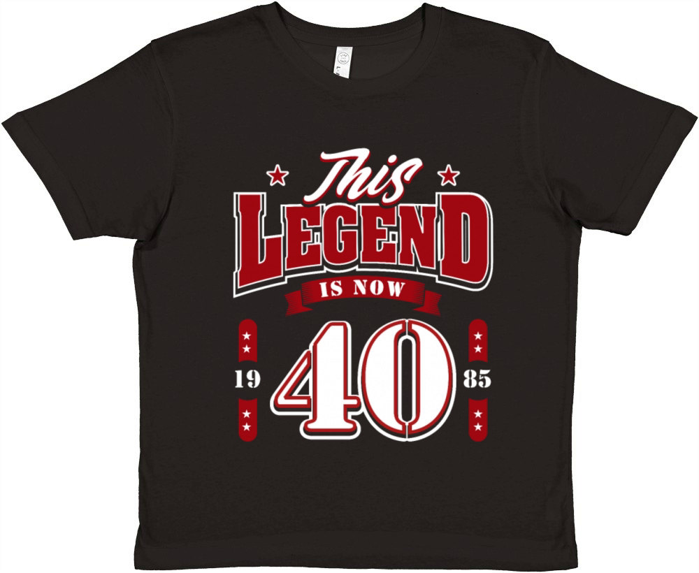 40th Birthday 1985 Legend 40 Years Premium Kids Crewneck T-shirt