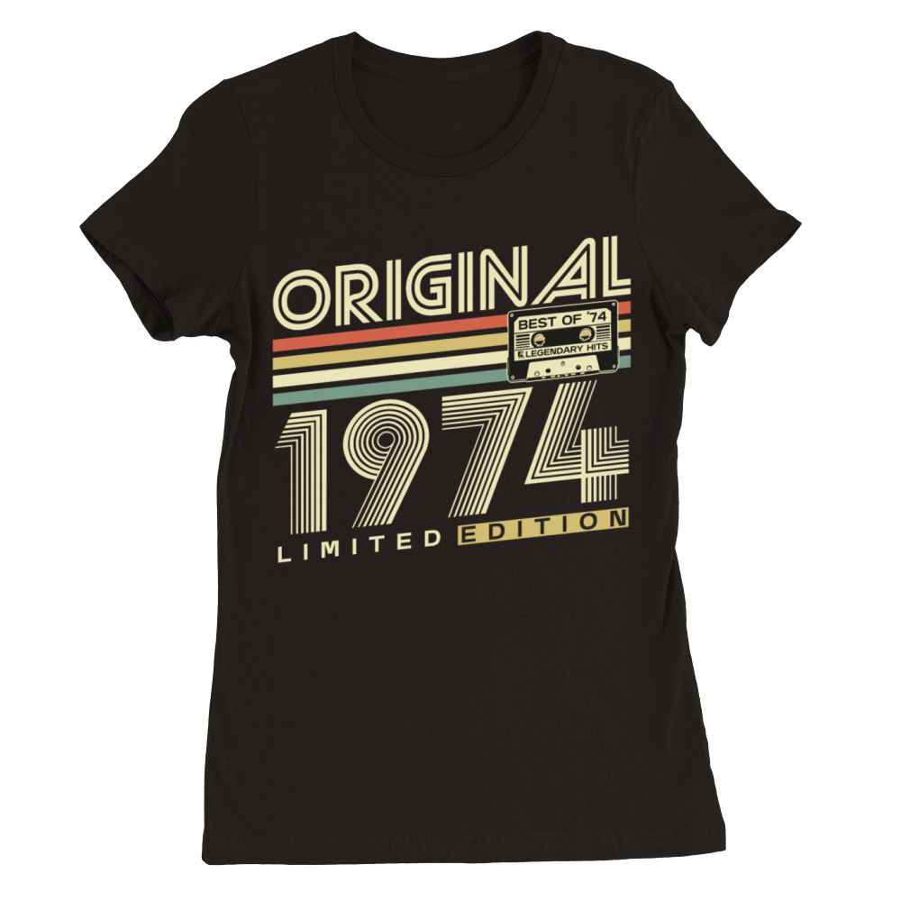 Original 1974 Vintage Retro 50th birthday Premium Womens Crewneck T-shirt