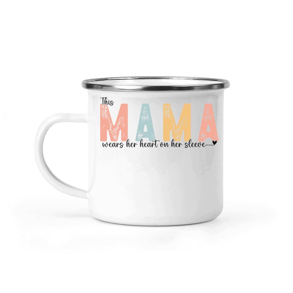 Comfort Colors Mama Shirt for Mom Gift Camping Mug