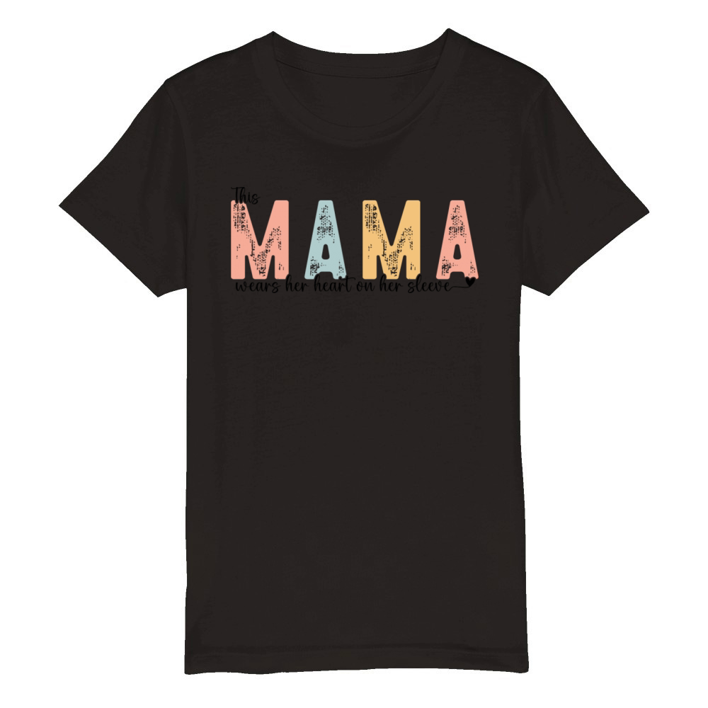 Comfort Colors Mama Shirt for Mom Gift Organic Kids Crewneck T-shirt