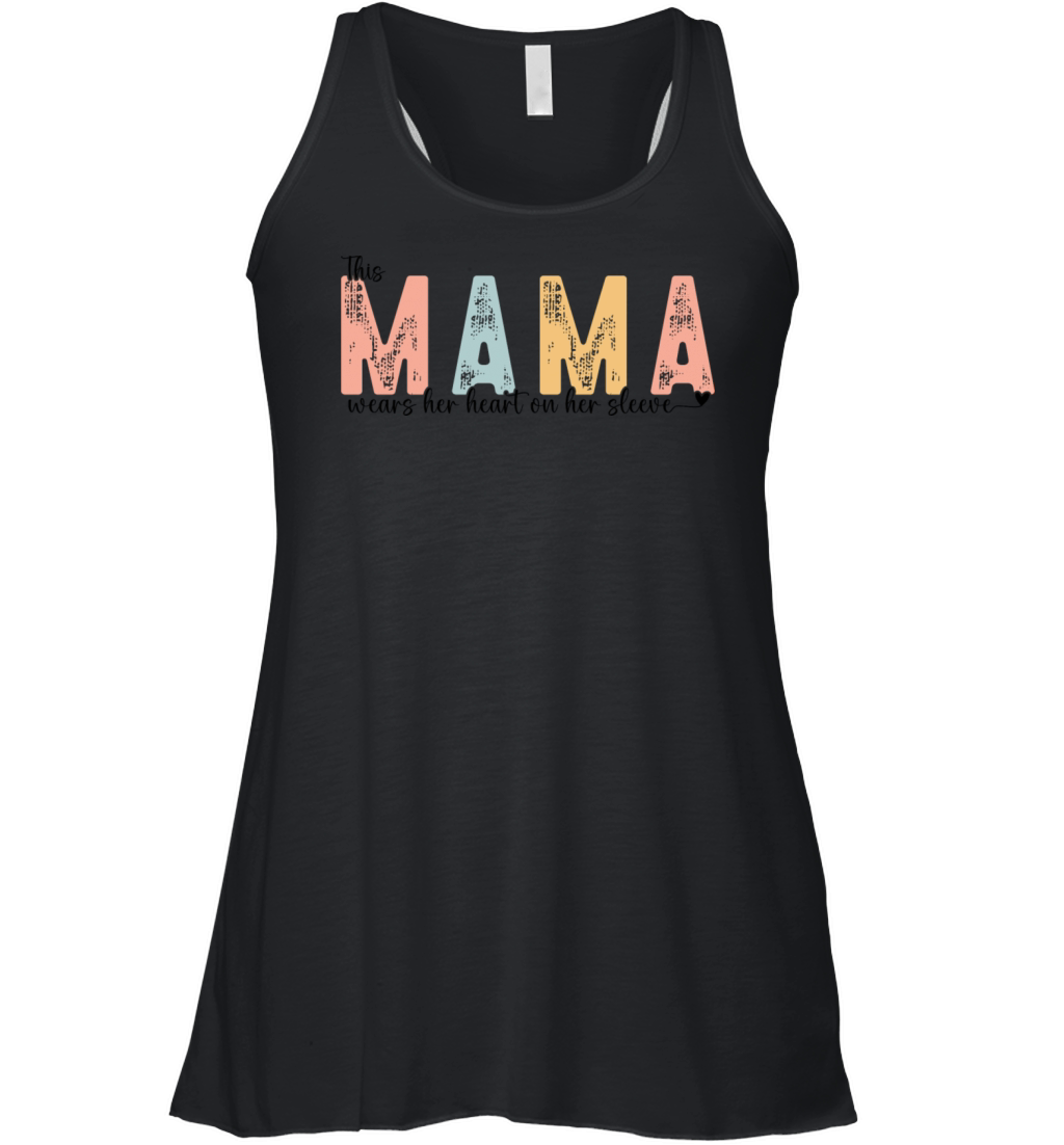 Comfort Colors Mama Shirt for Mom Gift Women's Flowy Tank Top