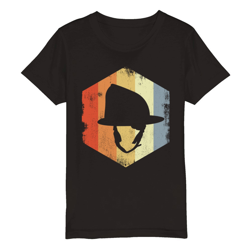 Vintage Firefighting Helmet Organic Kids Crewneck T-shirt