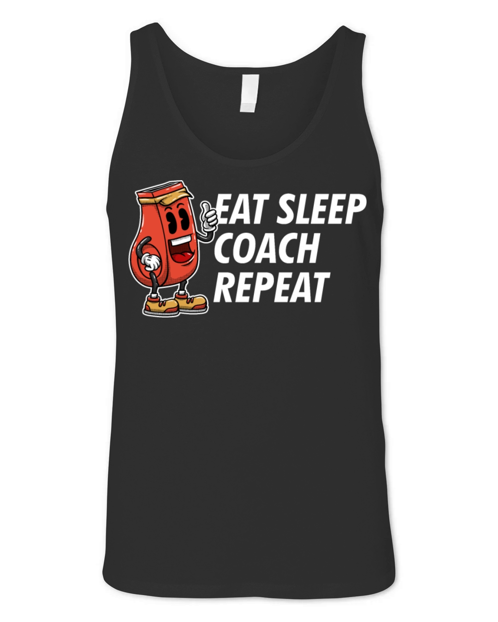 Eat Sleep Coach Repeat Funny Coaching Humor Mentor Unisex Jersey Tank