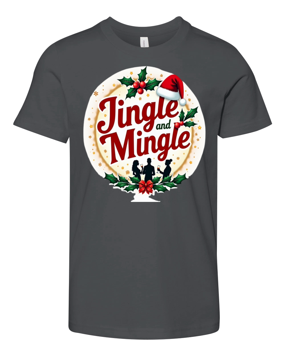 Jingle and Mingle Holiday Cheer Youth Unisex Jersey Tee