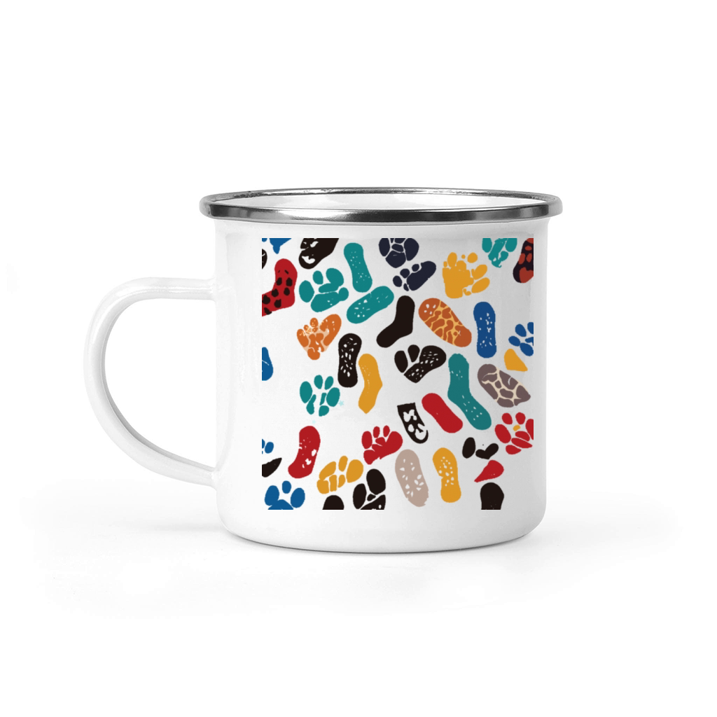 Personalized Retro Minimalist Sole Marks T-Shirt Camping Mug