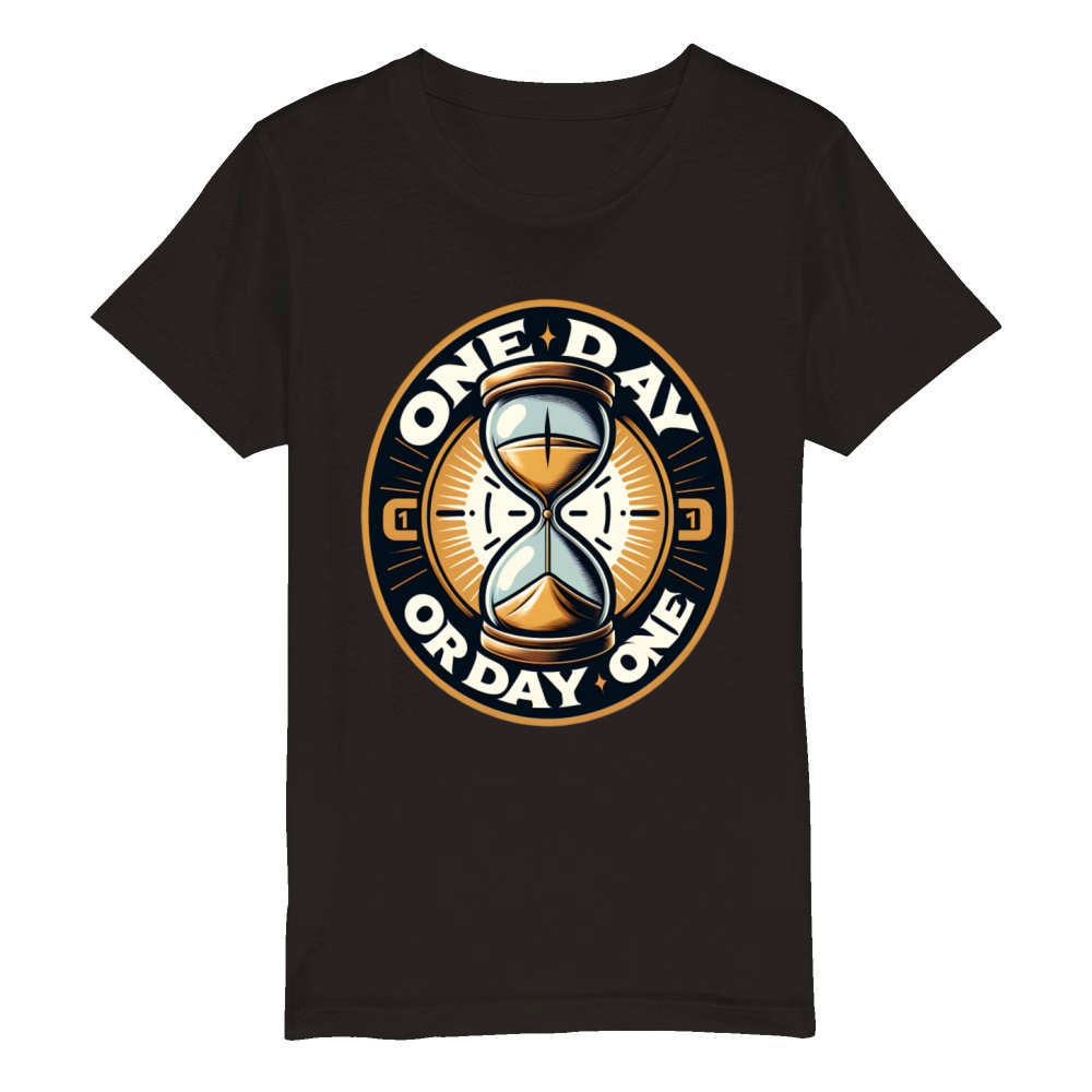 one day or day one Organic Kids Crewneck T-shirt