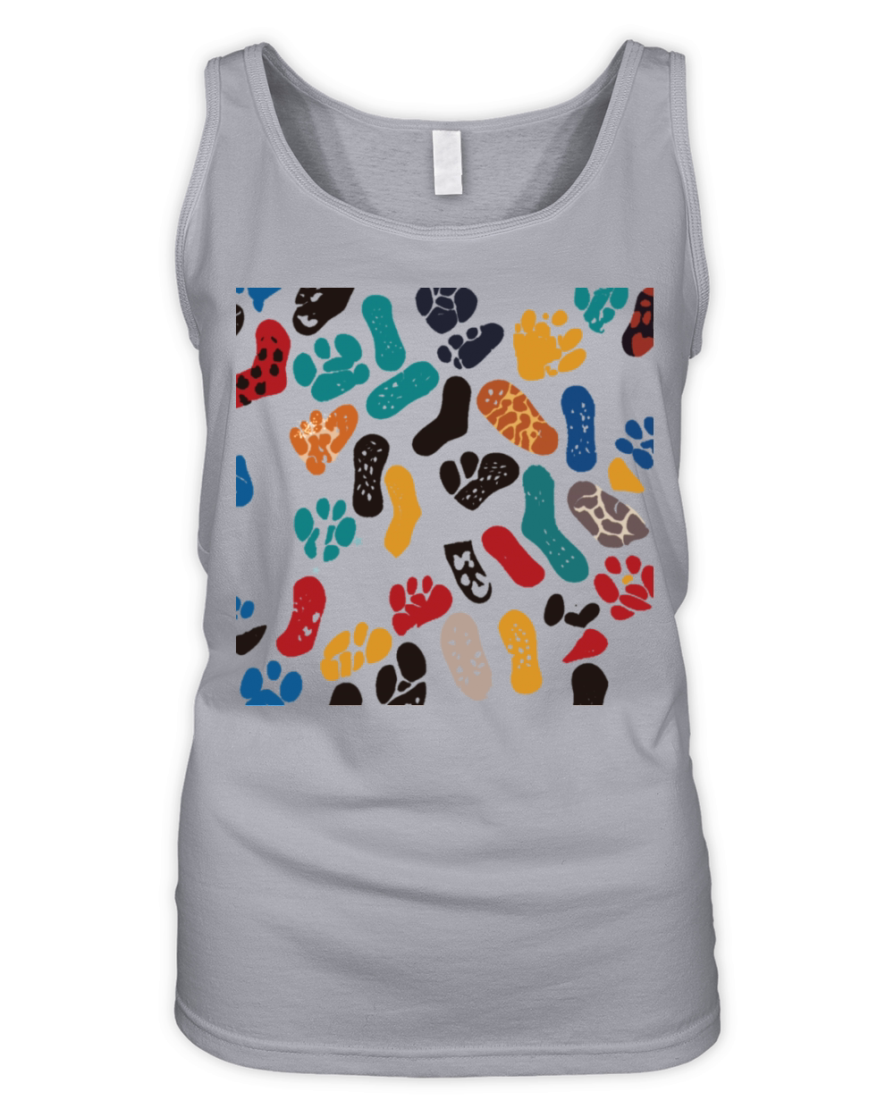Personalized Retro Minimalist Sole Marks T-Shirt Organic Women's Tank Top