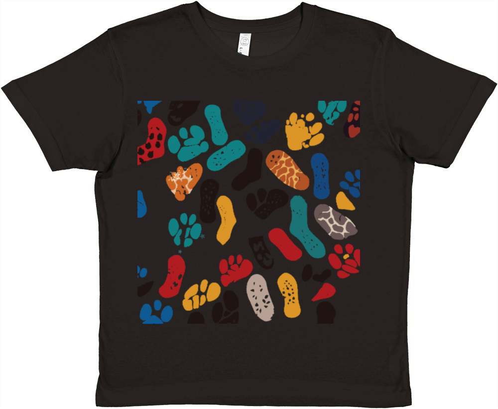 Personalized Retro Minimalist Sole Marks T-Shirt Premium Kids Crewneck T-shirt