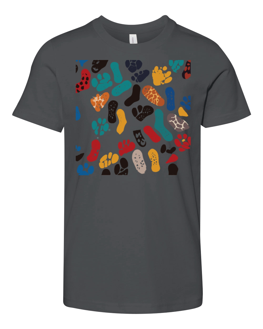 Personalized Retro Minimalist Sole Marks T-Shirt Youth Unisex Jersey Tee