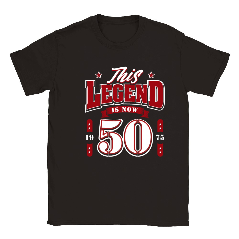 50th Birthday 1975 Legend 50 Years Classic Kids Crewneck T-shirt