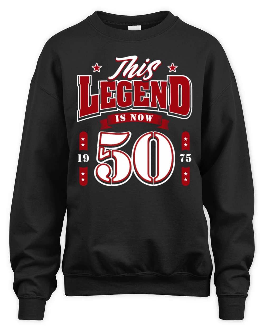 50th Birthday 1975 Legend 50 Years Unisex Premium Crewneck Sweatshirt