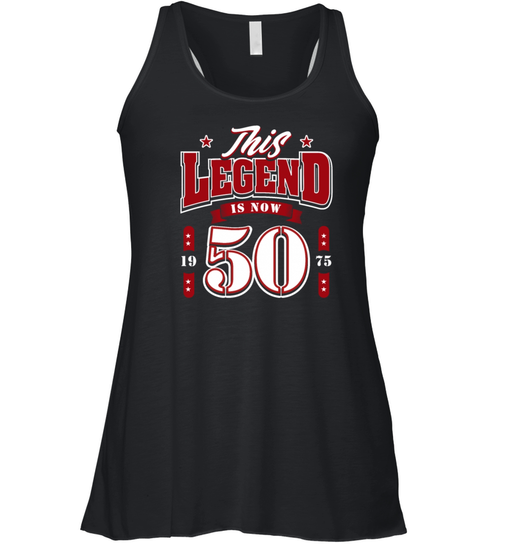 50th Birthday 1975 Legend 50 Years Women's Flowy Tank Top