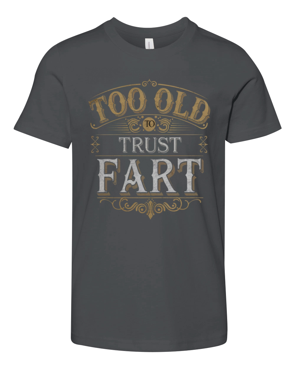 Too Old To Trust A Fart 4 Youth Unisex Jersey Tee