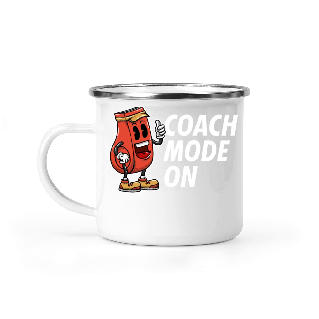 Coach Mode On Funny Coaching Humor Mentor Trainer Camping Mug