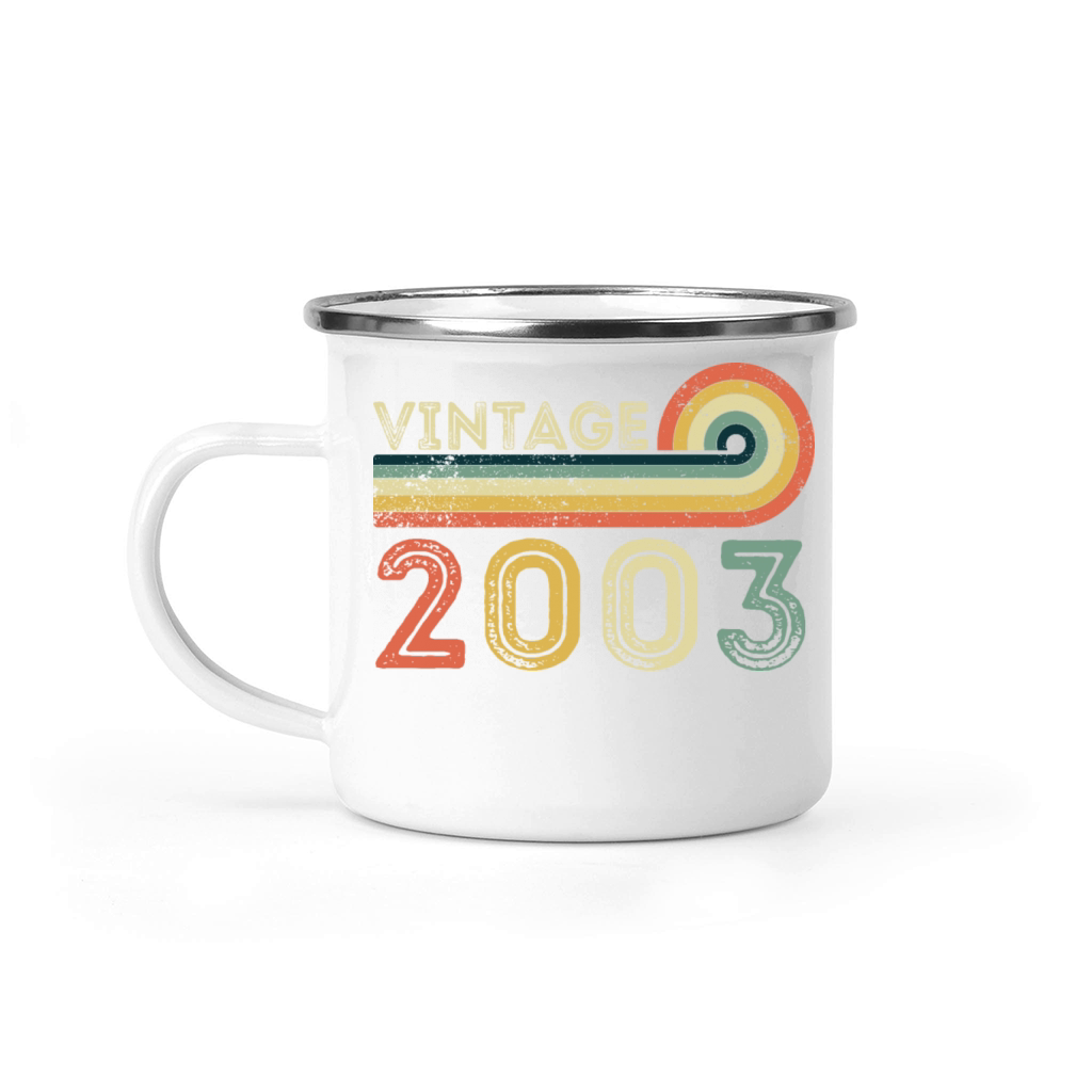 Vintage 2003 Born in 2003 Birthday Gift Camping Mug