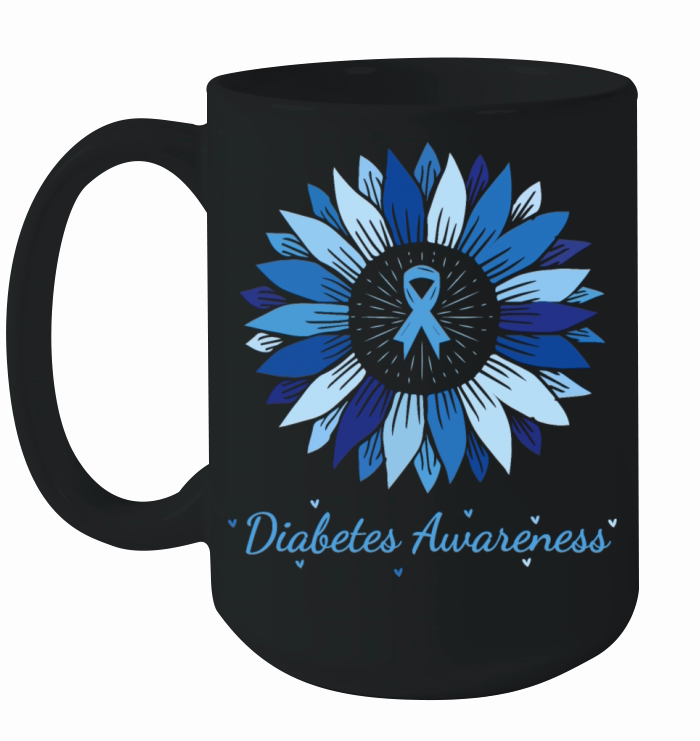 Sunflower Diabetes Awareness Month 2024 T-Shirt Ceramic Mug