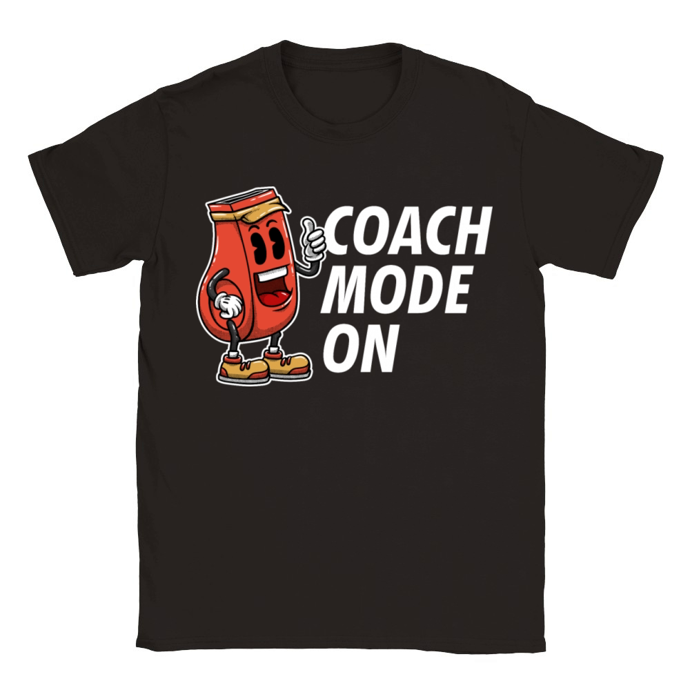 Coach Mode On Funny Coaching Humor Mentor Trainer Classic Kids Crewneck T-shirt
